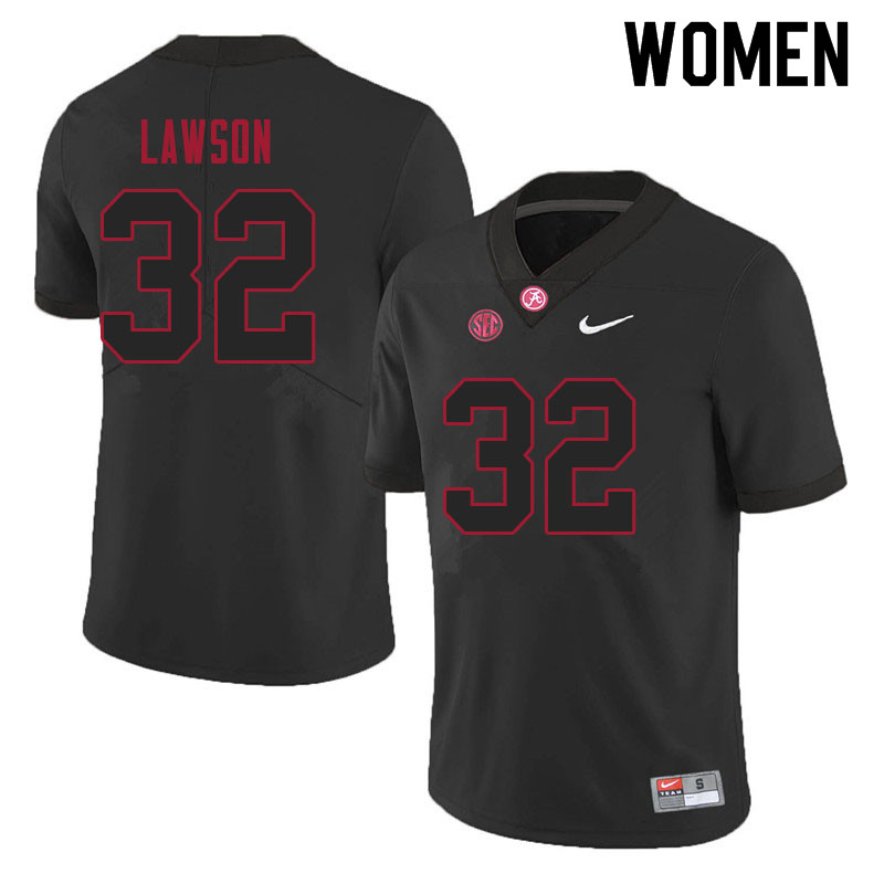Alabama Crimson Tide Women's Deontae Lawson #32 Black NCAA Nike Authentic Stitched 2021 College Football Jersey AX16I76JK